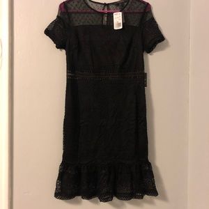 Black lace cocktail dress